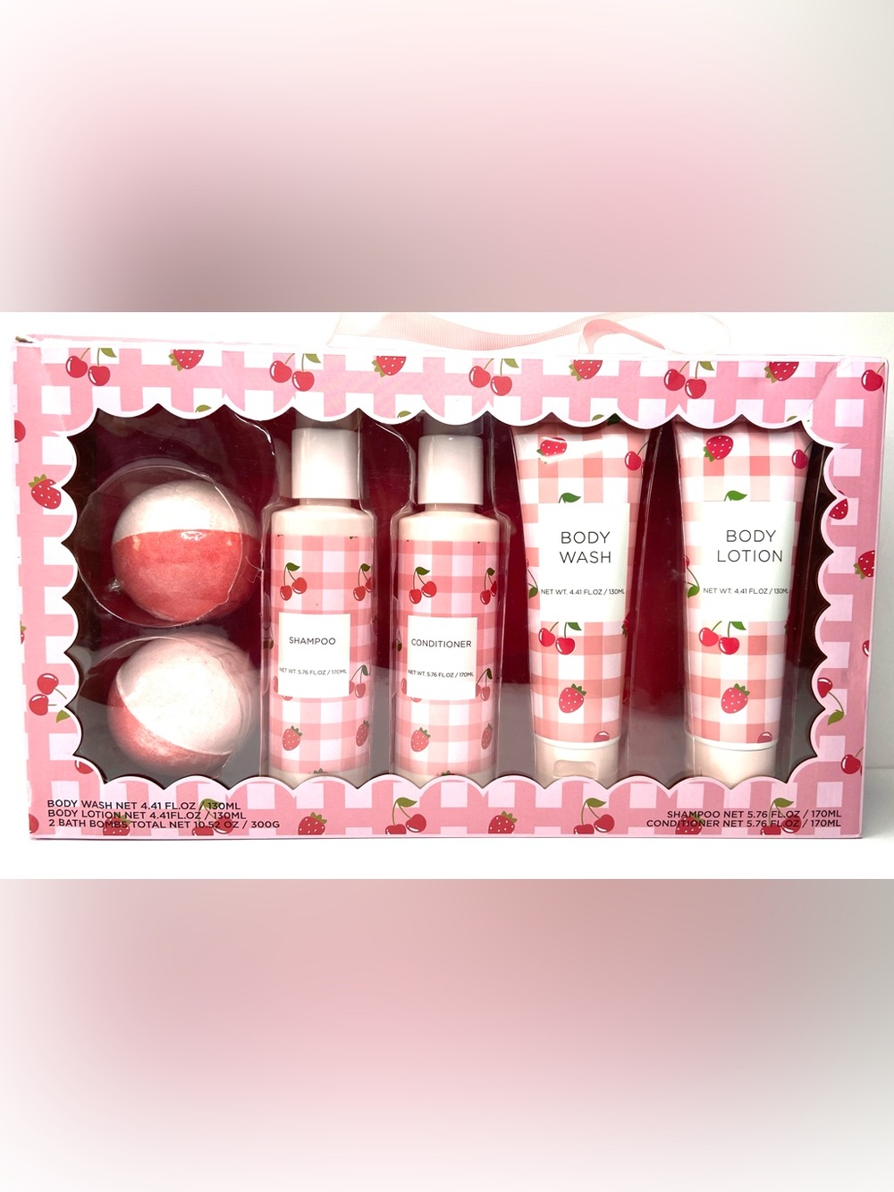 Strawberry Bath & Body Gift Set - Pink